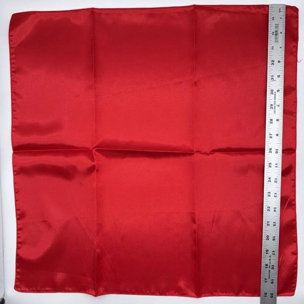 NIP Set Of 10 Red Satin Dinner Napkins 20” X 20” unbranded